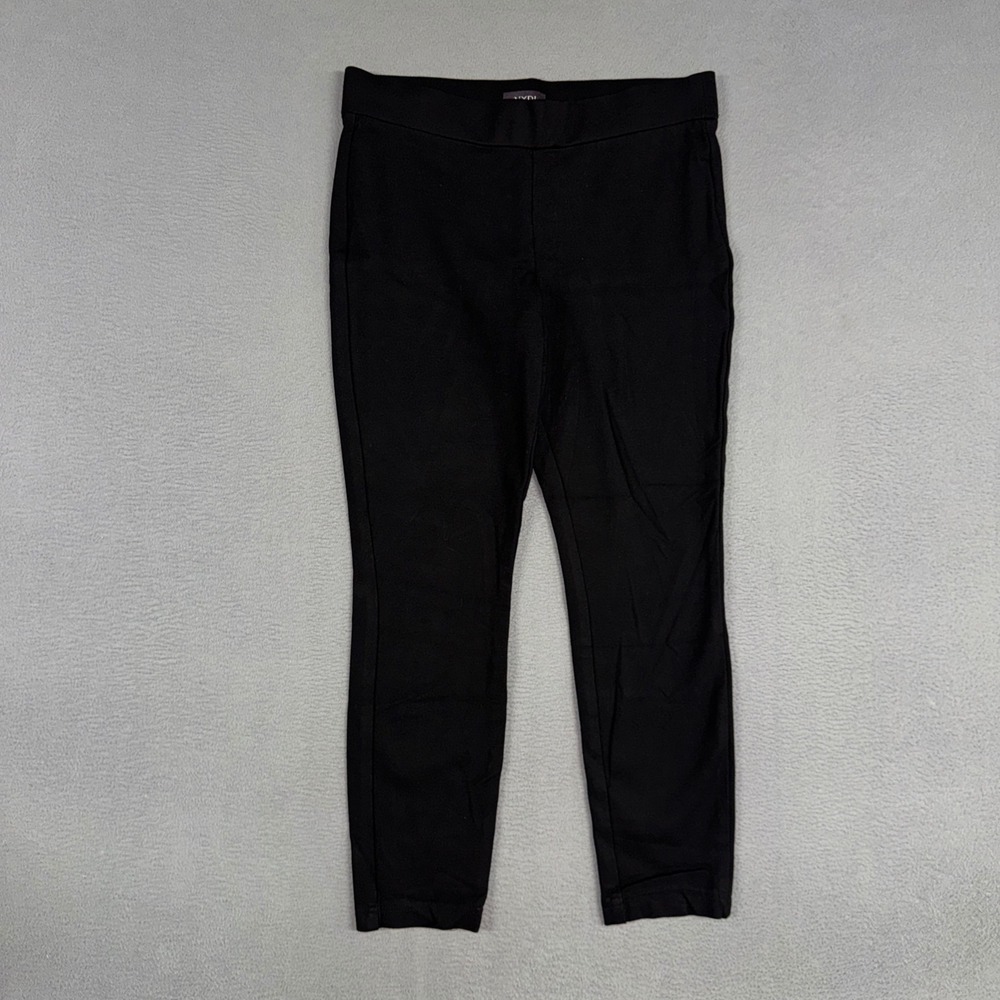 NYDJ Pants Womens 6 Black Legging Stretch Slim Ponte Knit Pull On Viscose Blend